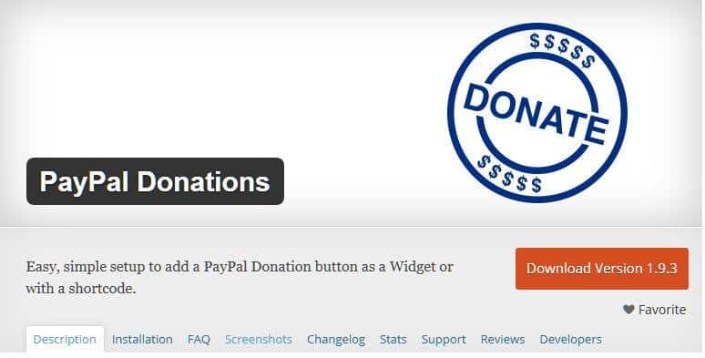 PAYPAL DONATIONS PLUGIN